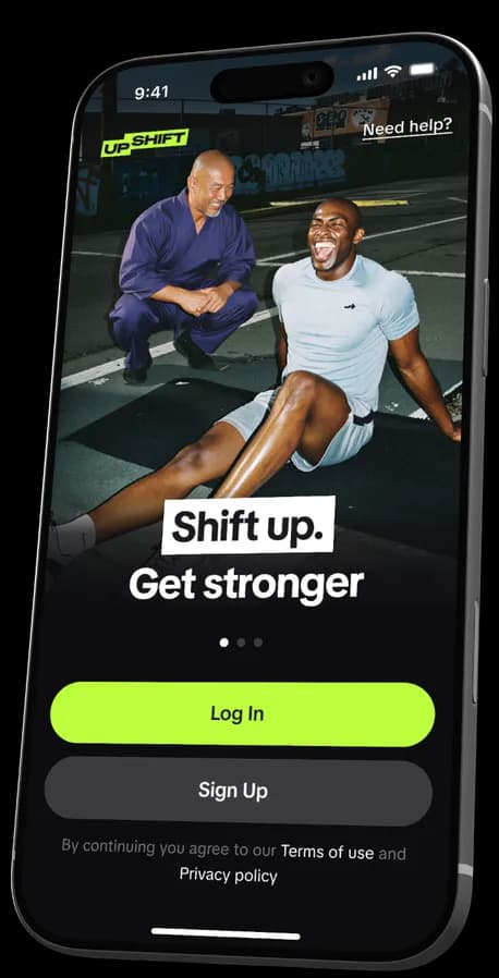The UpShift app on a phone